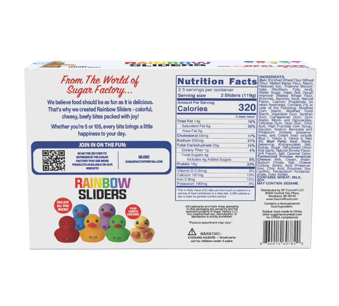 Rainbow Slider | 5 Pack with Cheese
